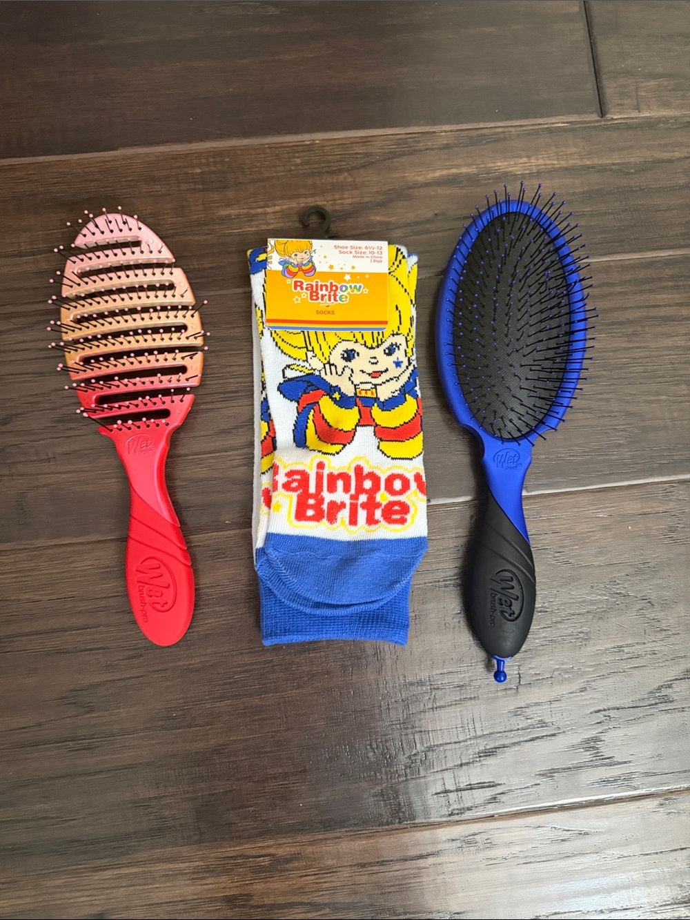Wet Brush set of two & Rainbow Bright Socks